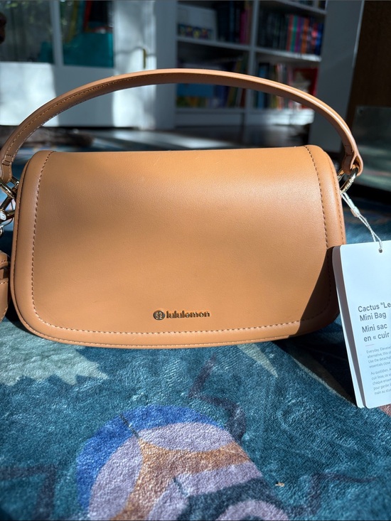 lululemon athletica Handbags - lululemon Cactus “Leather” Mini Bag Small Tan Purse with Coin Pouch